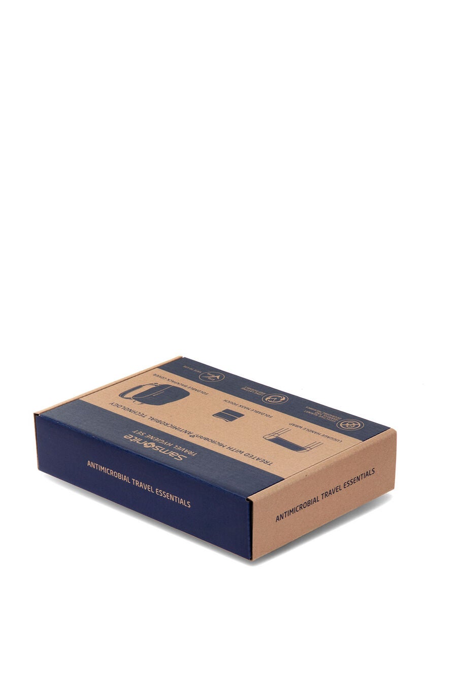 TRAVEL ACCESSORIES ANTIMICROBIAL BOX SET WITH BACKPACK COVER, MASK POUCH & HANDLE WRAP