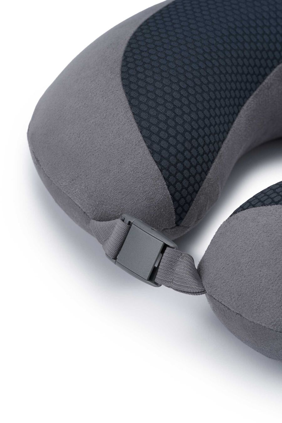 TRAVEL ESSENTIALS MEMORY FOAM COOLING GEL TRAVEL PILLOW WITH CLIP