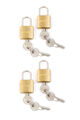 TRAVEL ACCESSOR. V BRASS KEY LOCK (4 PACK)