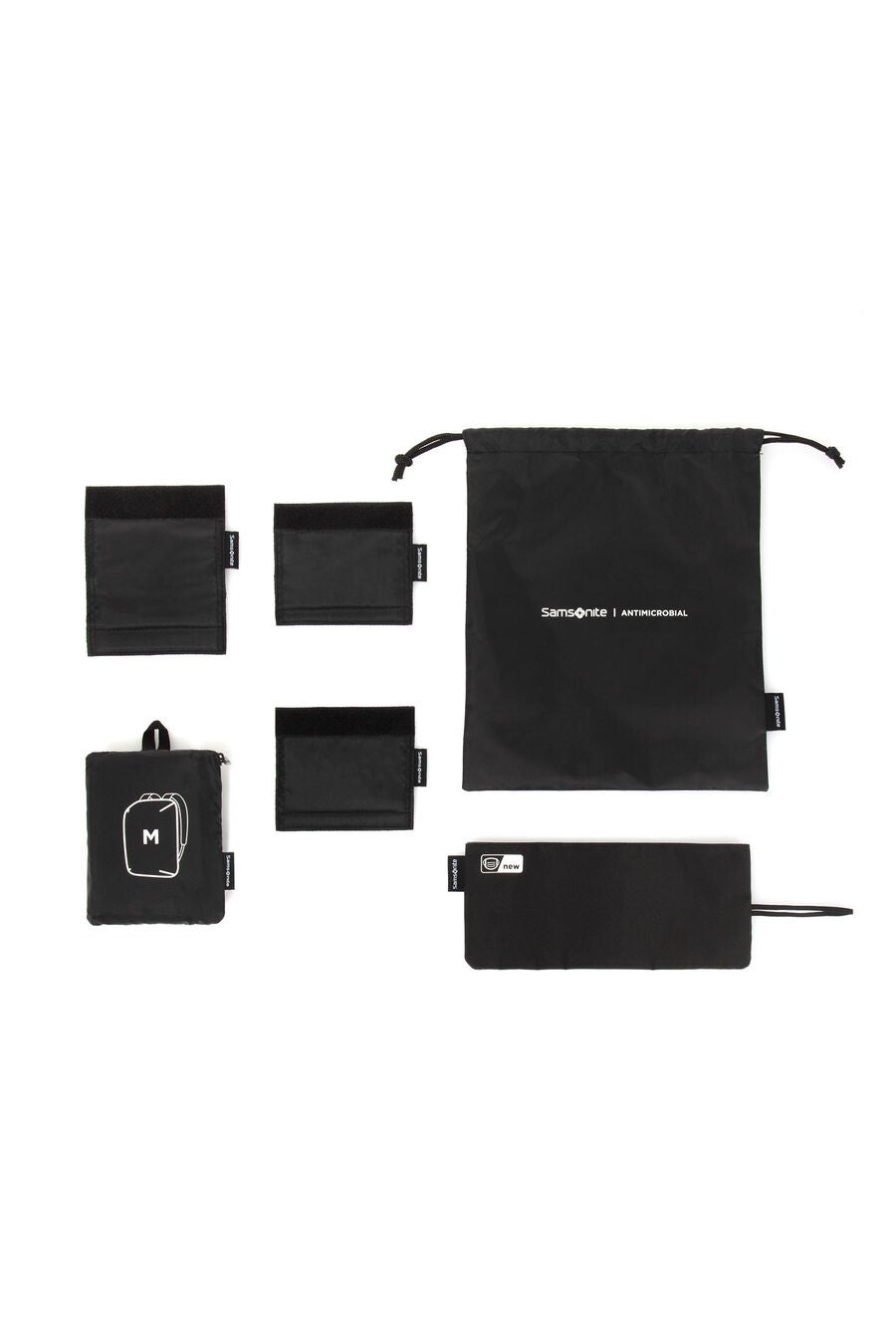 TRAVEL ESSENTIALS ANTIMICROBIAL SET DRAWSTRING BAG