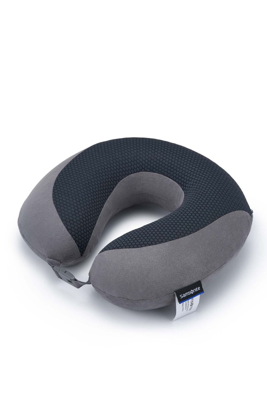 TRAVEL ESSENTIALS MEMORY FOAM COOLING GEL TRAVEL PILLOW WITH CLIP