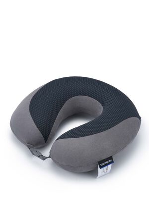 TRAVEL ESSENTIALS MEMORY FOAM COOLING GEL TRAVEL PILLOW WITH CLIP