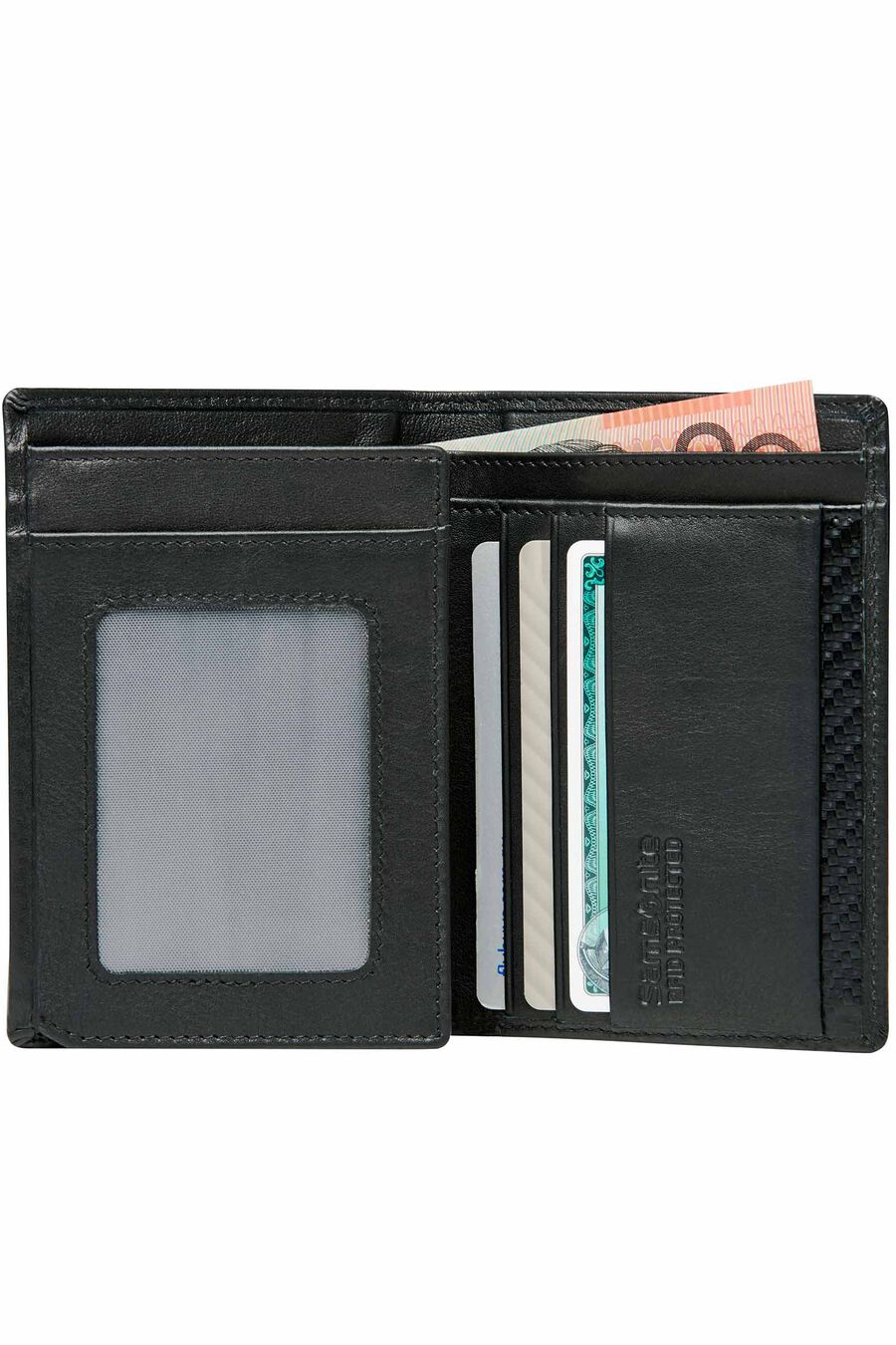 DLX LEATHER WALLETS WALLET WITH ID 4 CREDIT CARD
