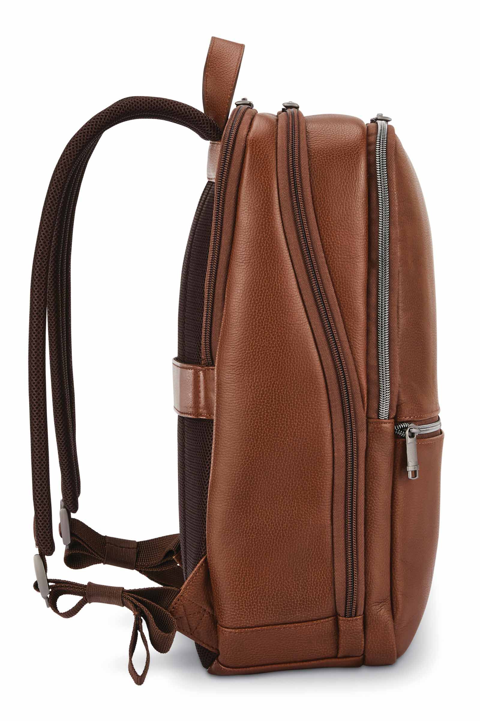 Samsonite mens leather new arrivals backpack