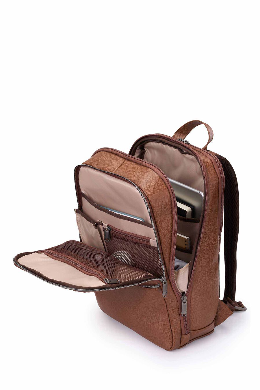 CLASSIC LEATHER 14.1'' LAPTOP SLIM BACKPACK