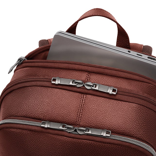 CLASSIC LEATHER 14.1'' LAPTOP SLIM BACKPACK