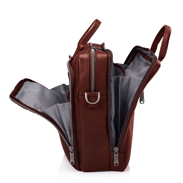 CLASSIC LEATHER 15.6'' LAPTOP TOPLOADER BRIEFCASE